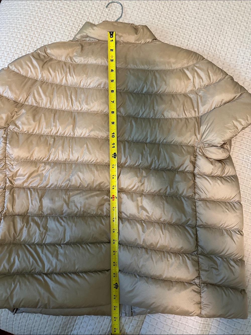 Martha Stewart Short Sleeve Puffer Vest in Light Taupe - Picture 8 of 8